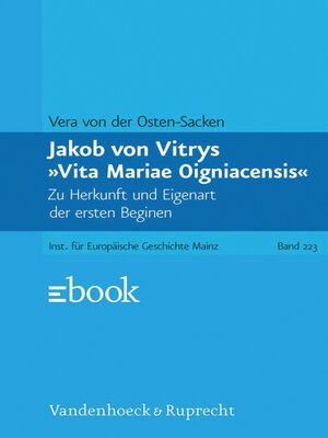 cover image of Jakob von Vitrys »Vita Mariae Oigniacensis«